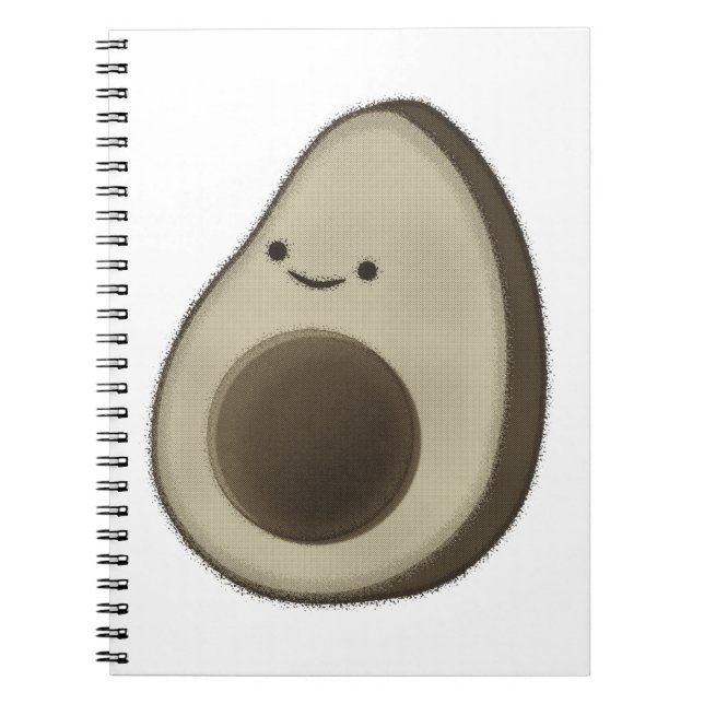 Vintage Style Avocado Drawing Notebook (Front)