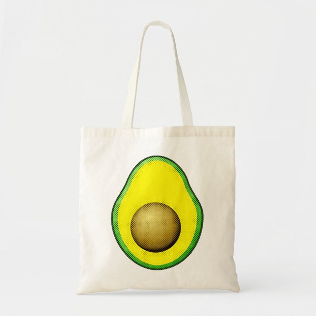 Vintage Style Avocado Drawing Tote Bag (Front)
