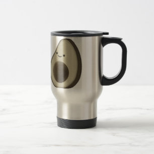 Vintage Style Avocado Drawing Travel Mug