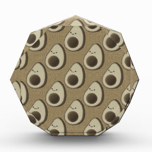 Vintage Style Avocado Pattern Acrylic Award
