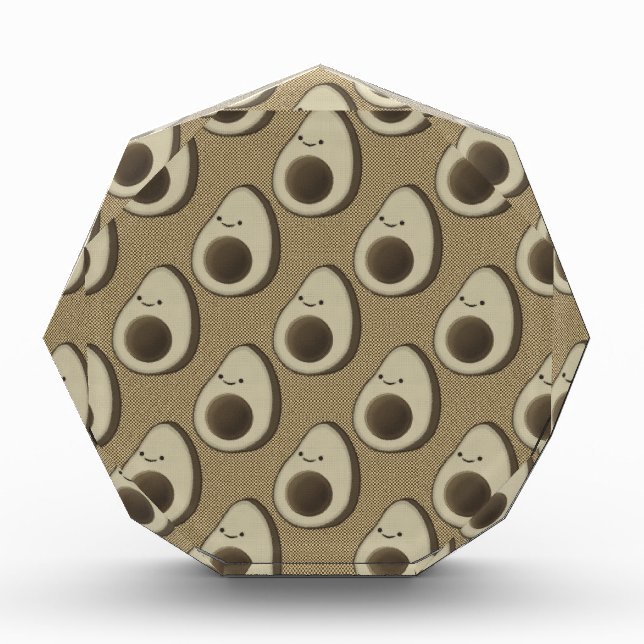 Vintage Style Avocado Pattern Acrylic Award (Front)