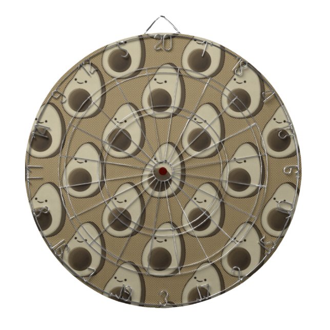 Vintage Style Avocado Pattern Dart Board (Front)