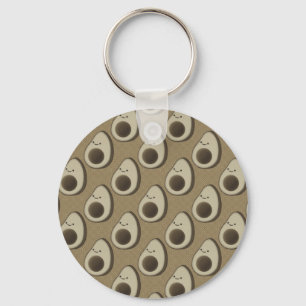 Vintage Style Avocado Pattern Keychain