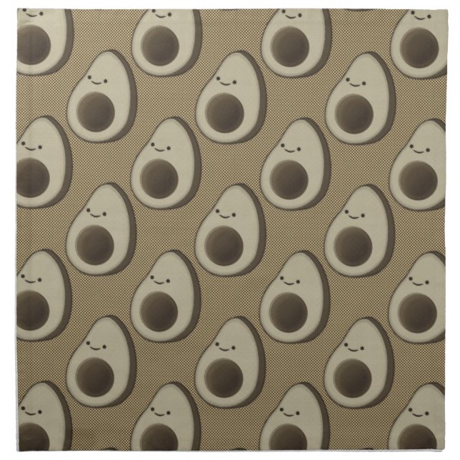 Vintage Style Avocado Pattern Napkin (Front)