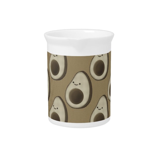 Vintage Style Avocado Pattern Pitcher (Front)