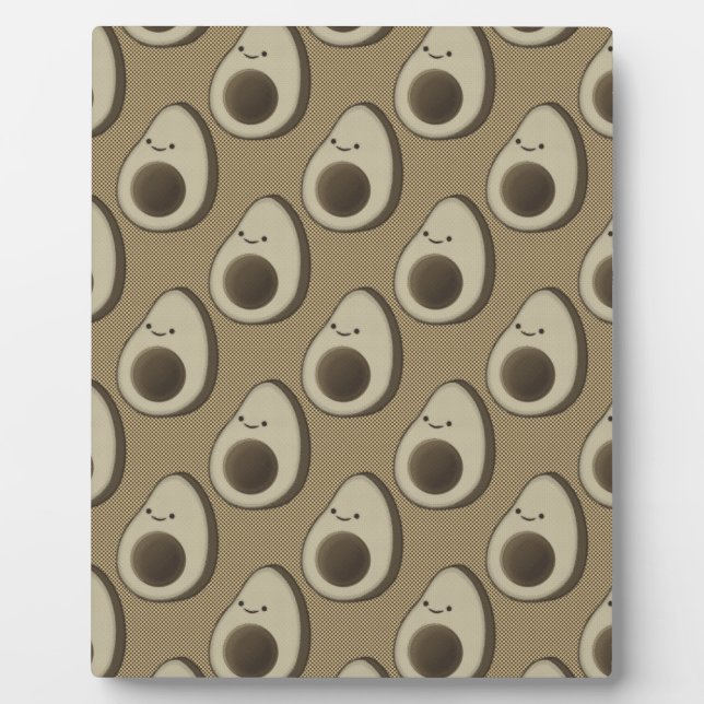 Vintage Style Avocado Pattern Plaque (Front)