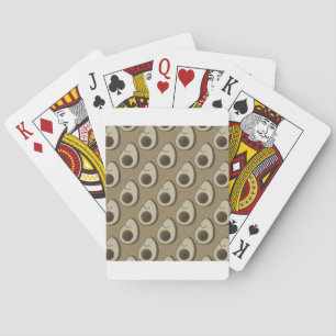 Vintage Style Avocado Pattern Poker Cards