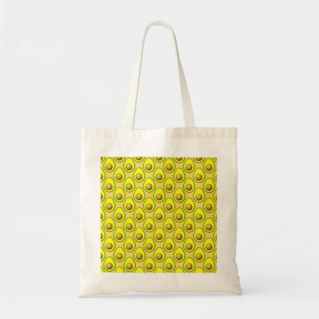 Vintage Style Avocado Pattern Tote Bag (Front)