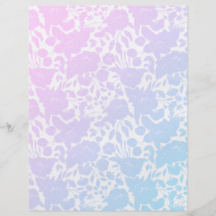 Vintage Style Baby Blue Blush Pink Ombre Floral Flyer Zazzle Com