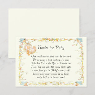 vintage Style Baby Shower Books For Baby Card