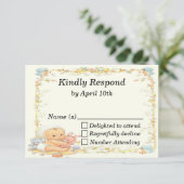 vintage Style Baby Shower RSVP Card | Zazzle