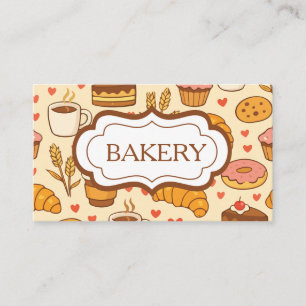 Vintage Style Bakery Business Card
