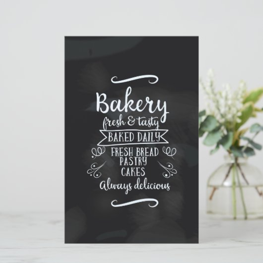 Vintage style Bakery Chalkboard poster (Standing Front)
