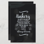 Vintage style Bakery Chalkboard poster (Front/Back)