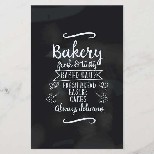 Vintage style Bakery Chalkboard poster (Front)