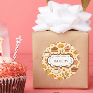 Vintage Style Bakery Classic Round Sticker