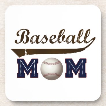 Vintage Style baseball mom Drink Coaster
