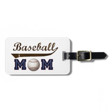 Vintage Style baseball mom Luggage Tag