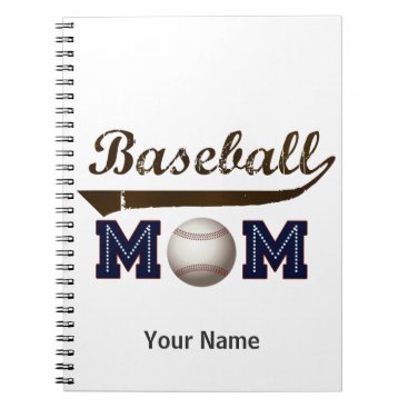 Vintage Style baseball mom Notebook