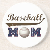 Vintage Style baseball mom Sandstone Coaster