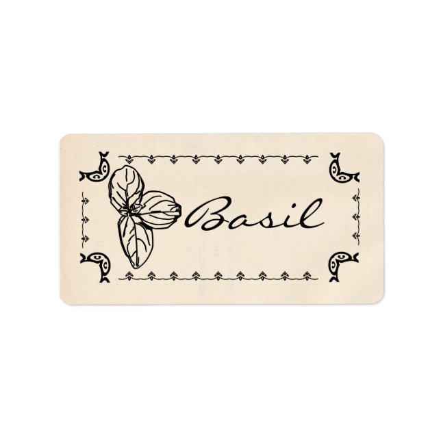 Vintage-Style Basil Labels (Front)