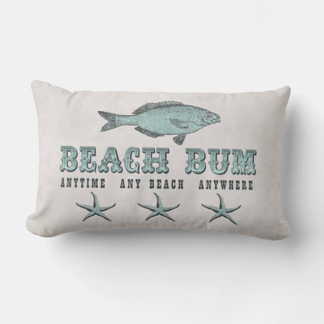 Vintage Style Beach Bum Pillows (Front)