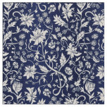 Vintage style beautiful blue floral pattern fabric