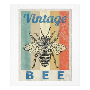 Vintage Style Bee Queen Honey Beekeeper Beekeeping Photo Print