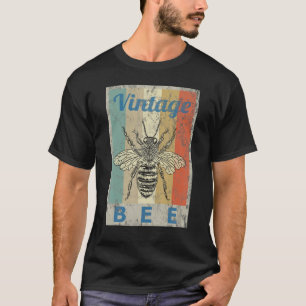 Vintage Style Bee Queen Honey Beekeeper Beekeeping T-Shirt