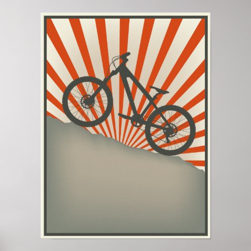Vintage style bike poster