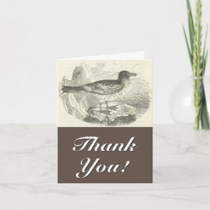 Vintage Style, Bird, "Thank You!" Card