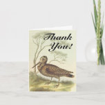 [ Thumbnail: Vintage Style, Bird, "Thank You!" Card ]