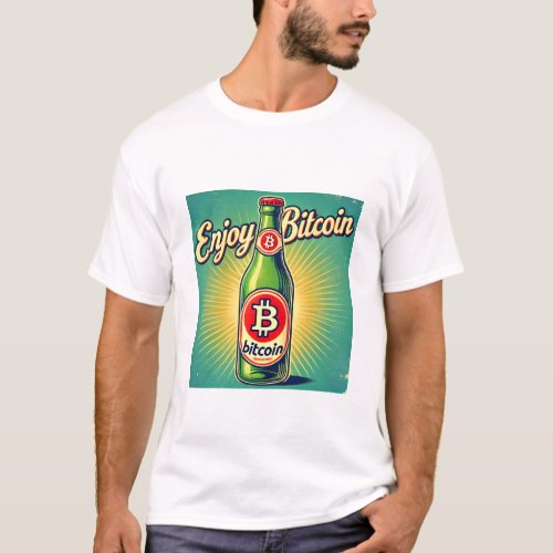 Vintage_style Bitcoin BTC Cryptocurrency Design T_Shirt