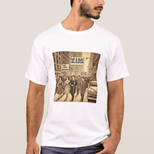 Vintage_Style Bitcoin Cryptocurrency Design T_Shirt
