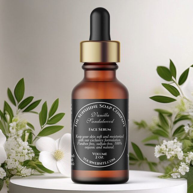 Vintage Style Black Dropper Bottle Label (Creator Uploaded)