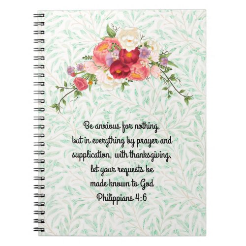 Vintage Style Bough of Flowers Prayer Journal 