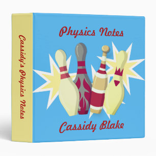 Vintage-style Bowling 3 Ring Binder