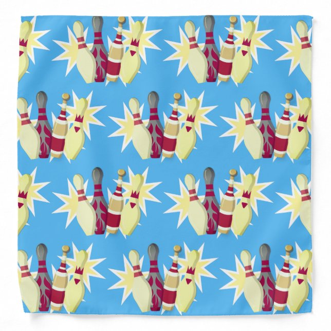 Vintage-style Bowling Bandana (Front)