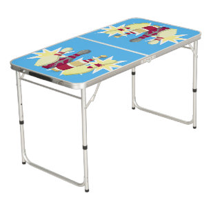 Vintage-style Bowling Beer Pong Table