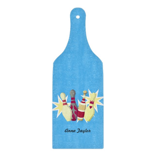 Vintage-style Bowling Cutting Board (Front)