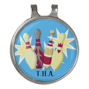 Vintage-style Bowling Golf Hat Clip