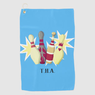 Vintage-style Bowling Golf Towel