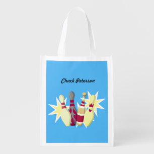Vintage-style Bowling Grocery Bag