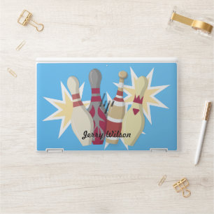 Vintage-style Bowling HP Laptop Skin