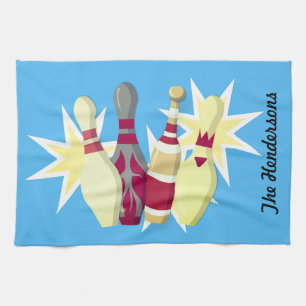 Vintage-style Bowling Kitchen Towel