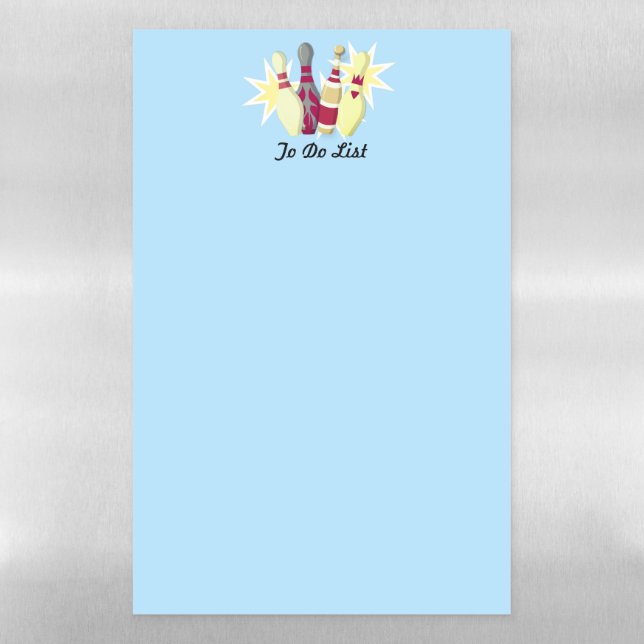 Vintage-style Bowling Magnetic Dry Erase Sheet (Vertical)