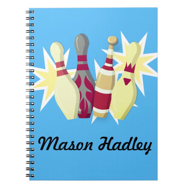 Vintage-style Bowling Notebook (Front)