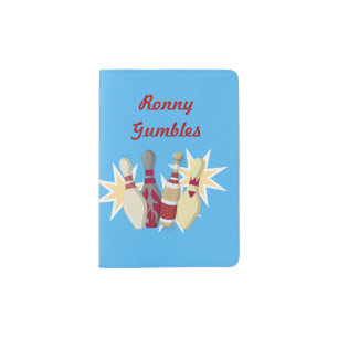 Vintage-style Bowling Passport Holder