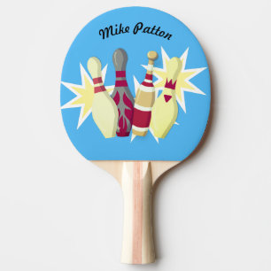 Vintage-style Bowling Ping Pong Paddle