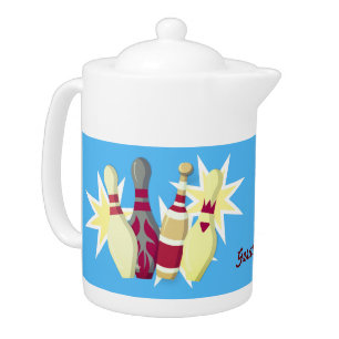 Vintage-style Bowling Teapot